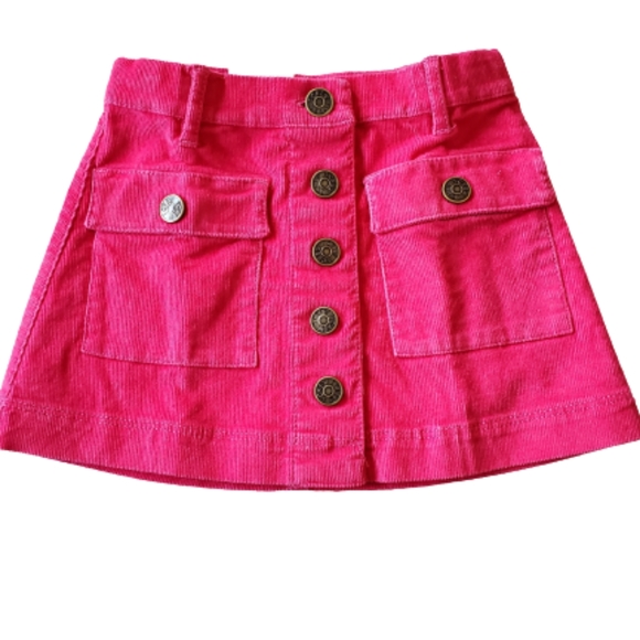 Crewcuts girls corduroy button front Mini skirt, 3, pink - Picture 4 of 7